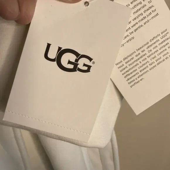 UGG Duffield Robe Womens Large Cream Fleece SOFT Comfort Classic Lux Angel Bath - Picture 6 of 16